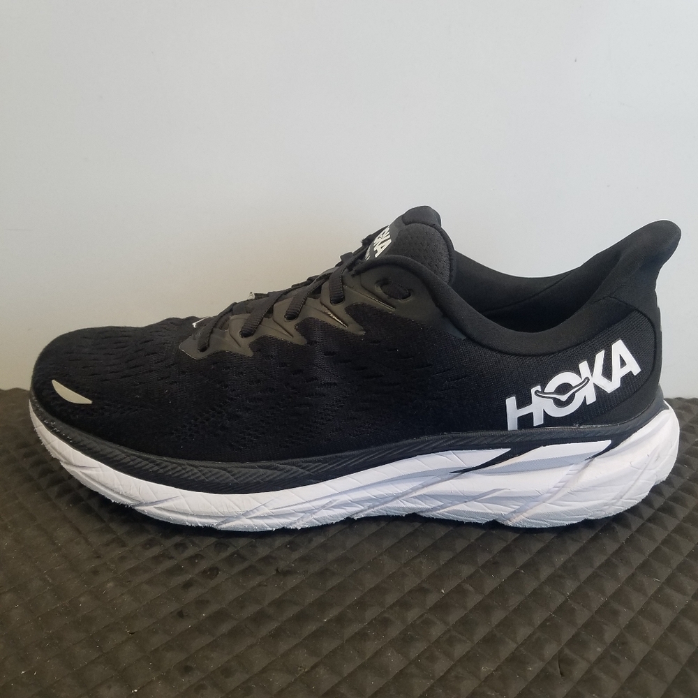 Hoka Men's Black and White Running Shoes